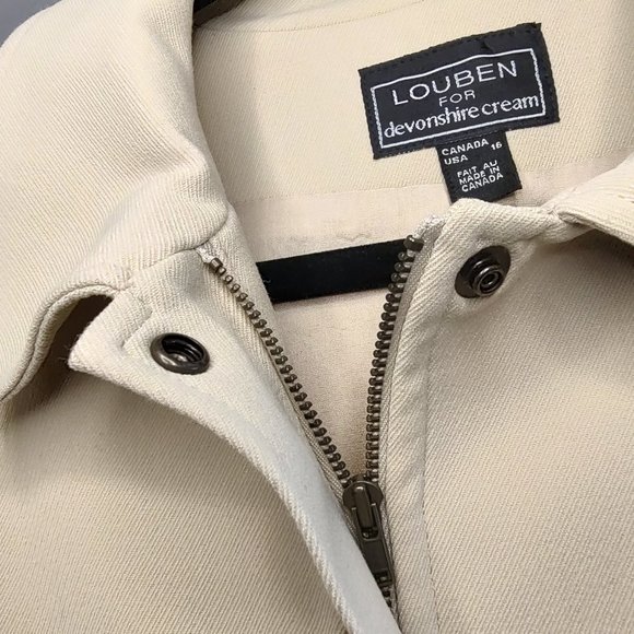 Vintage Louben for Debonshire Cream cream-coloured blazer US 16 - Picture 3 of 6